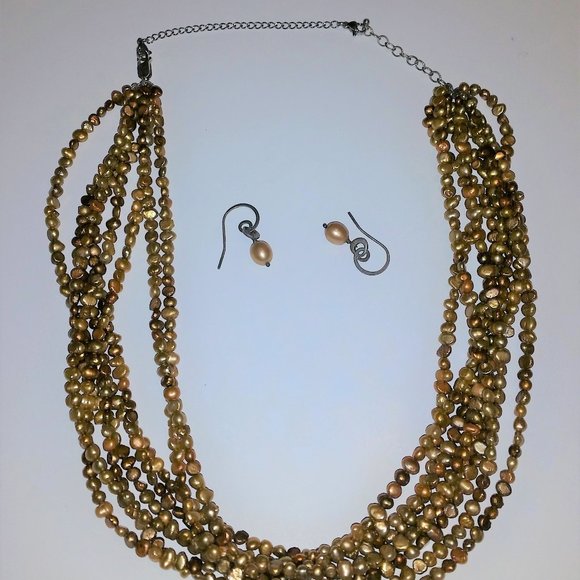 Silpada Gold/Copper Pearl Necklace N1366 Plus Extender - Picture 10 of 10